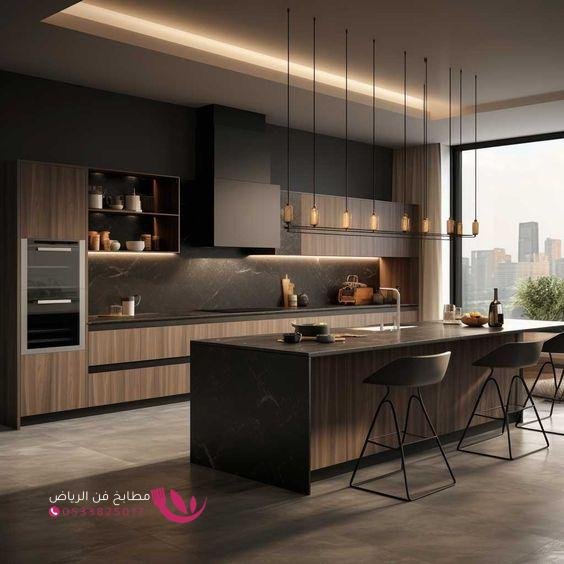 تغيير الوان المطابخ الأبيض، الرمادي، أو الأزرق الداكن لإضفاء لمسة راقية،